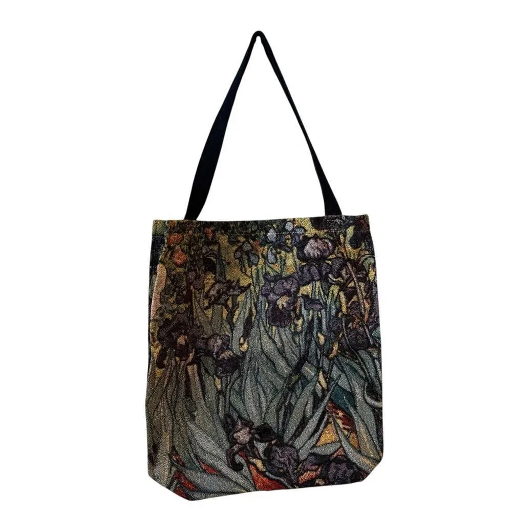 Van Gogh Iris High Quality Foldable Canvas Tote by Signare Tapestry Design.